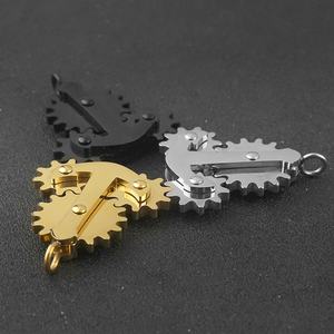 Colliers pendentifs unisexes en acier inoxydable de haute qualité, plaqués or 18 carats, au design élégant et original, pour les fêtes - Product Image 5