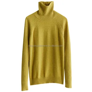 Femmes col roulé 100% laine mérinos automne hiver à manches longues chaud doux tricoté pull pull hauts