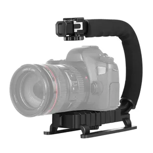 热卖PULUZ U/C型手持式冷鞋设计相机稳定器低拍摄框架支架