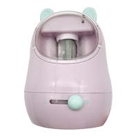 Taille-crayon électrique rose mignon en plastique, épaisseur réglable 6-8 mm, pour étudiants, économise l'effort