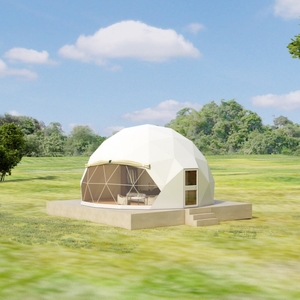 Waterproof And Fireproof Hotel Glamping Dome Tent Geodesic Camping House Resort
