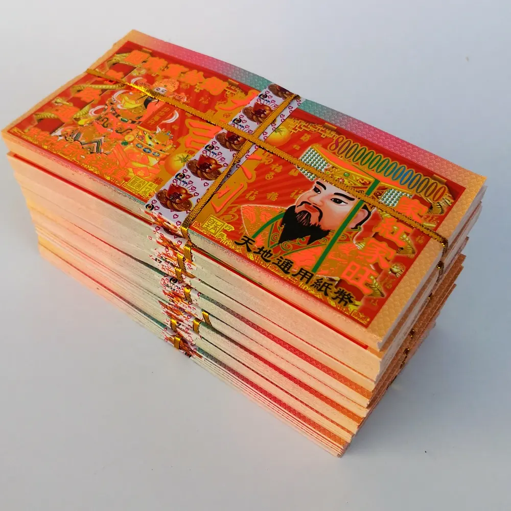 Oriental especialidade chinesa dinheiro/papel joss/papel votivo para bom desejo