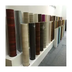 Halong Wood Grain Board Decoration pvc ceiling vacuum Laminating film for mdf membrane/furniture/door