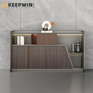 China Foshan KEEPWIN Personalización Diseño moderno Gabinete de almacenamiento de oficina Boss Gabinete de fondo de oficina Gabinete de <span class=keywords><strong>archivo</strong></span> de madera - Product Image 6