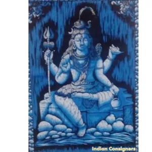 Treo Tường Vải Cotton Lord Shiva Tấm Thảm Nhỏ Handmade Trang Trí Nội Thất Poster Đẹp Tường Nghệ Thuật