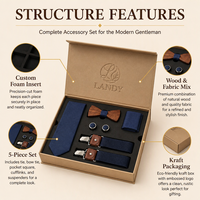 Boîte cadeau personnalisée en carton ondulé écologique, avec fermeture magnétique, pour accessoires masculins, cravates et nœuds papillon, OEM