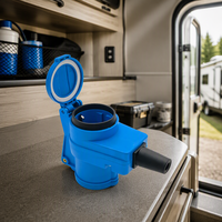 Prise femelle CEE 3 broches 16A 240V à 90 degrés avec couvercle IP54, coupleur secteur pour caravane, connecteur d'alimentation pour camping-car