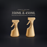 Bouteille pulvérisatrice unique à haute pression et jet continu 350ml/450ml en plastique PP avec pompe, étanchéité et sérigraphie pour emballage cosmétique et floral