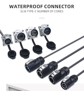IP67 étanche type-c adaptateur câble d'extension de données LP16 M16 mâle <span class=keywords><strong>femelle</strong></span> prise d'aviation industrielle connecteur circulaire - Product Image 5