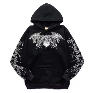 Sweatshirts à capuche unisexes en tricot surdimensionné de haute qualité avec logo personnalisé pour l'hiver Sweats à capuche décontractés grande taille - Product Image 2