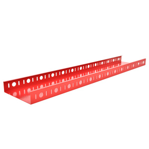 Bandeja de Cables de Acero con Recubrimiento en Polvo Rojo Resistente al Fuego para Rutas de Cables Industriales, Tamaño Personalizado - Product Image 1
