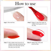 BORN PRETTY PRO OEM Rubber Base Builder Gel 15ml Auto-nivelant Couleur Caoutchouc Base Coat Gel Structurel pour la Construction des Ongles