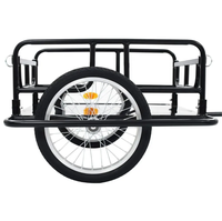 Remorque pliable en acier pour vélo, utilitaire, pour camping-car, poussette, petite remorque robuste, capacité de charge de 150 kg pour vélos