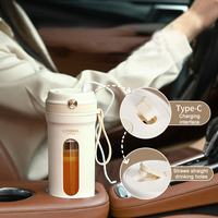 Mixeur et presse-agrumes portable USB rechargeable, avec couvercle cadeau, mélangeur électronique intelligent en plastique pour le bureau et la cuisine – Vente chaude