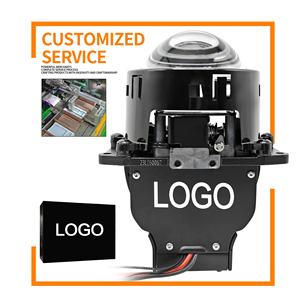 Chenlang <span class=keywords><strong>moins</strong></span> cher 130W feux de croisement 3.0 pouces RHD LHD coupe plate Film bleu Laser Bi Led projecteur lentille phares accessoires de voiture - Product Image 3