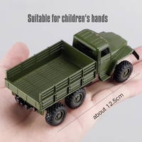 PANDAS Jouet de camion militaire moulé sous pression en alliage intégral, modèle de véhicule de l'armée, cadeau pour garçons, enfants, jouets de voiture en métal à inertie simulée