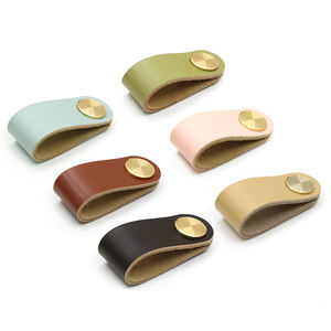 HJY Boutons et boutons modernes en métal zingué en <span class=keywords><strong>cuir</strong></span> PU pour tiroirs, armoires de salle de bains, armoires et armoires - Product Image 1