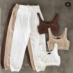 Conjunto de chándal de 3 piezas de moda para mujer al por mayor, chándal con cremallera en blanco, chándal personalizado con logotipo unisex - Product Image 4