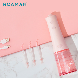 <span class=keywords><strong>Roaman</strong></span> Gran capacidad 220 ML Limpieza bucal profunda <span class=keywords><strong>Irrigador</strong></span> bucal eléctrico Tipo-C Carga Flosser de agua bucal W10 - Product Image 2