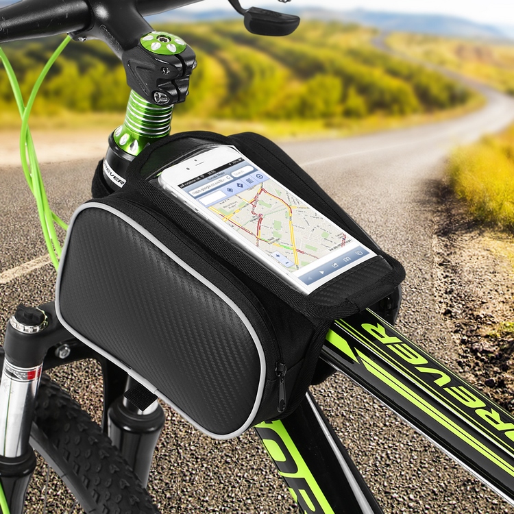 Sacoche Vélo Triangulaire Étanche, 1,5L Sacoche de Cadre de Vélo