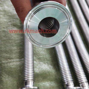 Tuyau en acier inoxydable 304 de 1000 mm de longueur avec revêtement tressé et extrémités à collier - Product Image 4