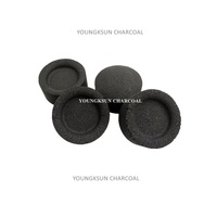 Tablettes de charbon de bambou rondes instantanées écologiques YKS 33 mm pour narguilé chicha, sans fumée, durée de combustion de 50 à 90 minutes