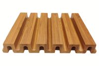 Panel dinding kayu bambu 3D, desain Modern untuk dalam dan luar ruangan untuk vila rumah perdagangan hiburan pelapis dekorasi dinding