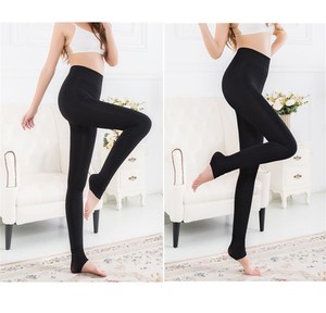 Leggings d'hiver chauds pour femmes en velours, longueur cheville, taille haute, grande taille, couleur unie, pour garder au chaud - Product Image 6