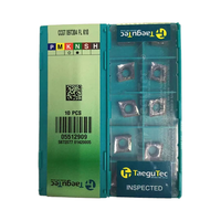 Taegutecs CCGT09T304-FL K10 CNC sisipan karbida, untuk memotong alur jenis ketahanan aus kuat untuk memproses besi cor
