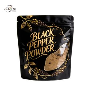 Sachet d'emballage refermable personnalisé Doypack avec fermeture éclair pour épices, poivre noir, poudre de curry, poudre de <span class=keywords><strong>cannelle</strong></span>, avec fenêtre - Product Image 4