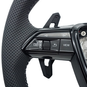 Volante de Cuero Alcantara Personalizado para <span class=keywords><strong>Audi</strong></span> RS <span class=keywords><strong>A3</strong></span> A4 A5 A6 B7 8V B9 S3 S4 S5 RS3 RS4 RS5 RS6 C7 C8 Q5 Q7 - Product Image 4