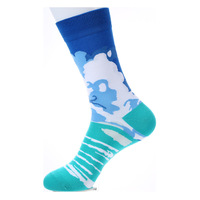 Vente en gros de chaussettes à tube moyen avec motif de logo personnalisé Happy Design Chaussettes en coton à la mode pour femmes et hommes
