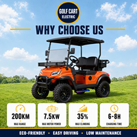 Voiturette de golf électrique compacte et abordable pour adultes, au design élégant et stable, idéale pour les clubs