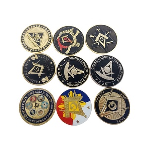 Tùy Chỉnh Bán Buôn Nhà Máy Giá Hình Dạng AG Vàng Mạ Mềm Cứng Men Freemasonry Masonic Xe Biểu Tượng - Product Image 4