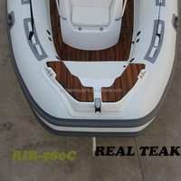 19ft 5.8m coque semi-rigide yachts fibre de verre luxe speed boat lanchas de fibra para pesca rib boat 580 à vendre