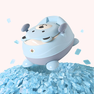 Couvre-siège de toilette pour bébé, design cartoon, matériau PP, couleur bleue, pour l'apprentissage de la propreté des enfants - Product Image 1