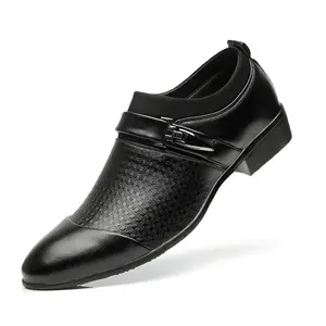 الجملة الرجال اللباس الأحذية وأشار أحذية من الجلد الرجال اليدوية الزفاف الرسمي حذاء رسمي للرجال غير مرئية زيادة الارتفاع