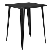 Fourniture directe en usine de meubles de restaurant de table à manger rétro antique Table carrée en acier pour café