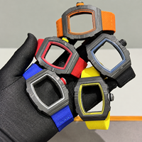 Hochwertige Carbonfaser 6702 Uhr Hohles Skelett-Uhrwerk Ultradünn 7,8mm Mehrfarbig Optional Mechanische Uhr Nylonarmband Sportuhr
