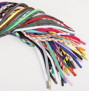 Tali sepatu RPET kustom ramah lingkungan bercetak huruf dengan tali Sweater berlapis tali inti daur ulang untuk pakaian - Product Image 5