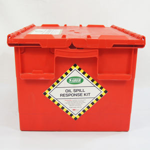 Kit anti-déversement d'hydrocarbures robuste SABER 45 litres avec conteneur robuste pour sites difficiles et interventions en extérieur - Product Image 1