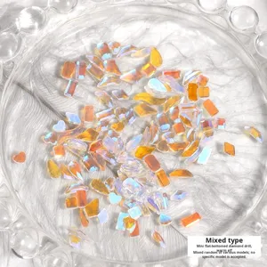 Мини 3D хрустальные аксессуары для маникюра Симфония Аврора с плоским дном специальной формы - Product Image 6