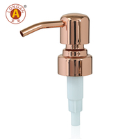 Pompe à lotion en acier inoxydable 304, tête de pompe en métal antirouille, finition or rose pour flacons en verre, cuisine, salle de bain