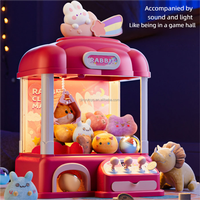 Machine à griffes électrique Lapin et Ours avec lumière et musique, distributeur d'œufs Gacha, machine de jeu à monnayeur pour enfants, jouets