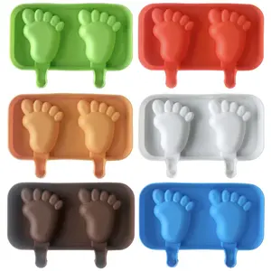 DIY Children's homemade 2 even foot Popsicle resin mold Popsicle ice cream ice cream ice cream mold silicone