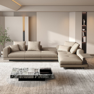 Mới nhất ý thiết kế hiện đại couches đồ nội thất phòng khách cắt vải Modular sofa Set - Product Image 2