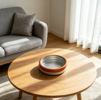 Boîte de rangement en métal ronde et durable JH avec couvercle à vis hermétique, impression offset