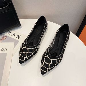 <span class=keywords><strong>Chaussures</strong></span> plates <span class=keywords><strong>tendance</strong></span> pour femmes, de haute qualité, en tissu tissé, à bout pointu, pour femmes et demoiselles - Product Image 4