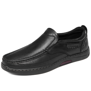 Mocassins décontractés italiens noirs en cuir de haute qualité pour hommes chaussures à enfiler à semelle souple pour hommes chaussures <span class=keywords><strong>bateau</strong></span> de fête - Product Image 1