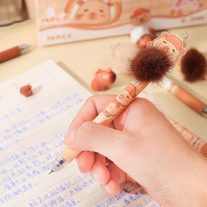 Ästhetischer Kawaii 0,5mm Kunststoff-Druck bleistift Niedliches Capybara-Design Back-to-School-Briefpapier zubehör Nützlich zum Zeichnen - Product Image 6